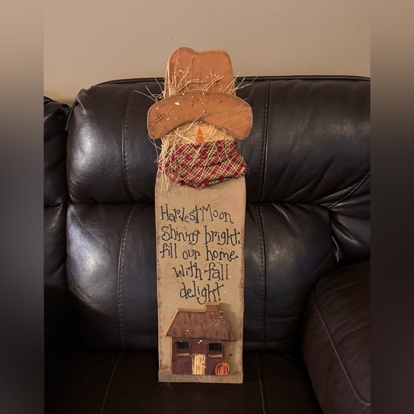 Rustic Harvest Moon Scarecrow Decor
